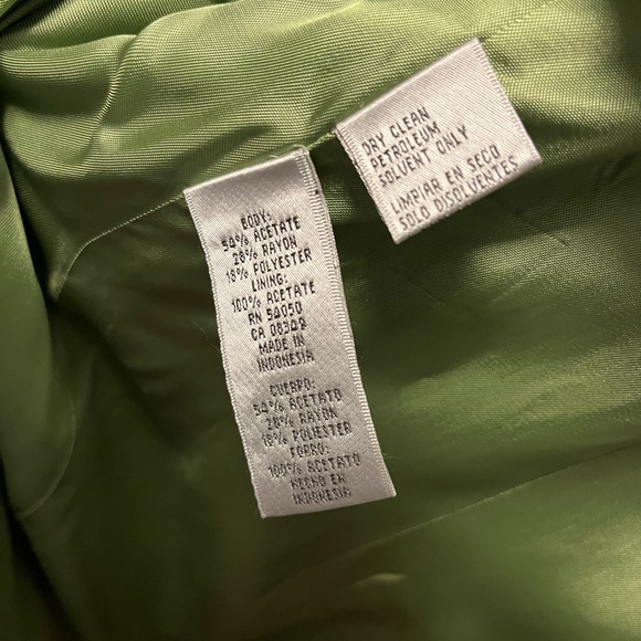 Nine West Light Green Patterned Long Jacket/Blazer Size XL. EUC - Picture 5 of 7